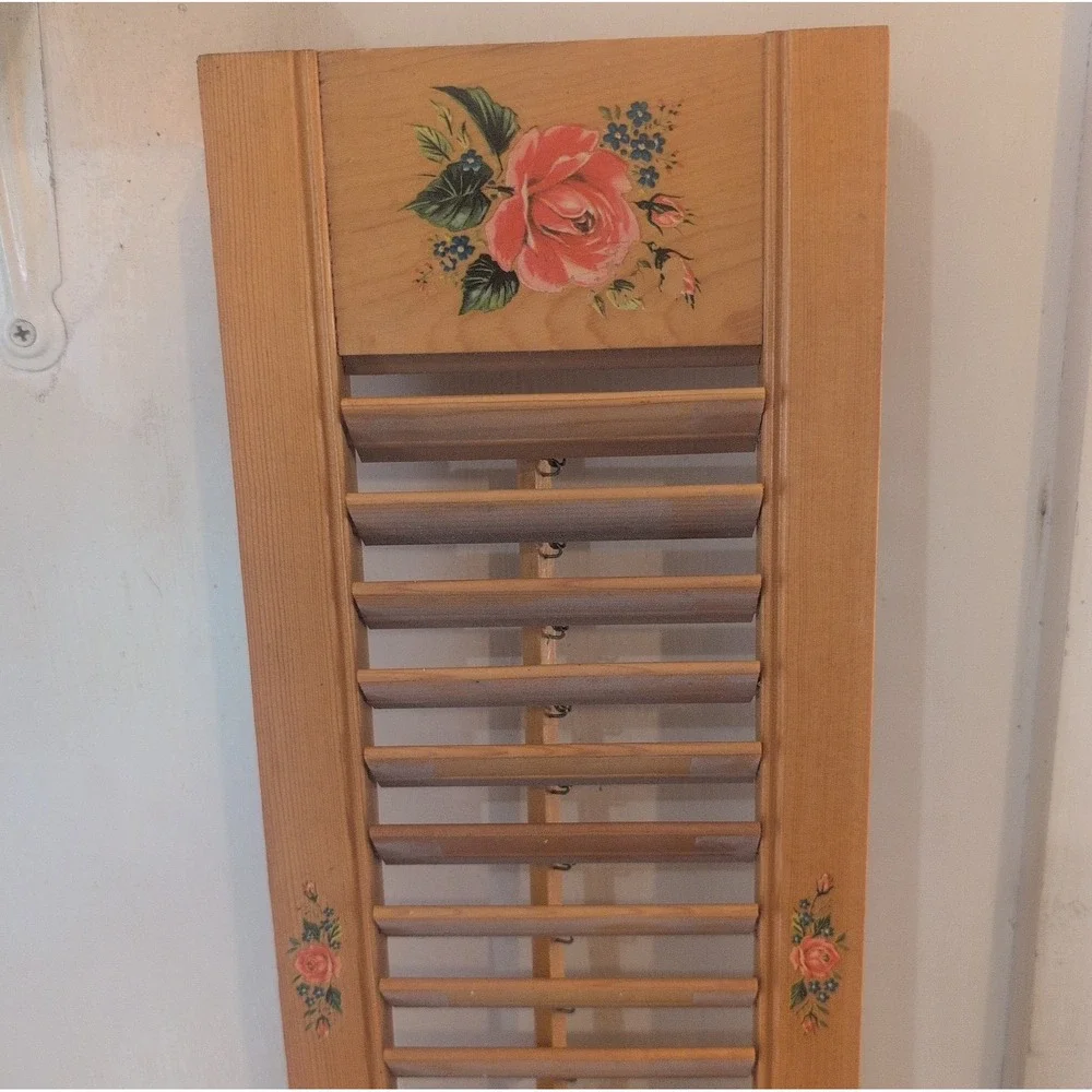 Vintage Wooden Louvered Wall Panel 20